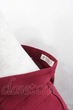 画像3: axes femme / 袖刺繍Aラインシャツワンピース M ボルドー I-25-09-02-067-AX-OP-HD-ZI
