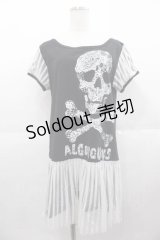 ALGONQUINS / レースドクロ半袖ワンピース  ブラック I-25-09-02-070-AL-OP-HD-ZI