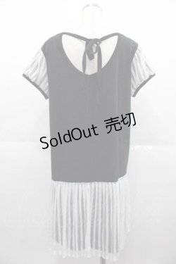 画像2: ALGONQUINS / レースドクロ半袖ワンピース  ブラック I-25-09-02-070-AL-OP-HD-ZI