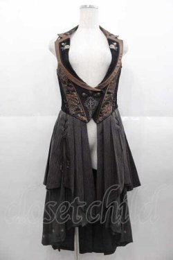 画像1: Ozz oneste / 薔薇刺繍ロングビスチェ  ブラウン I-25-09-02-076-OO-OP-HD-ZI