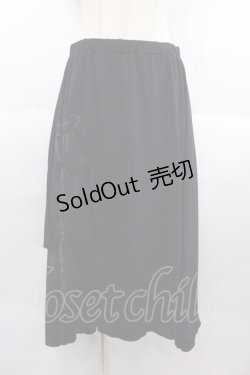 画像1: ALGONQUINS / プリント入りサルエルパンツ  ブラック I-25-09-02-093-AL-PA-HD-ZI