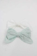 PINK HOUSE / グラデーションリボンブローチ  白Ｘミント I-25-09-02-105-LO-ZA-HD-ZI