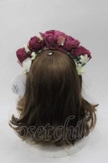 画像2: BABY,THE STARS SHINE BRIGHT / a Rose  ガラスドームに閉じ込めた一輪の薔薇 カチューシャ  ボルドーＸアイボリー I-25-09-02-110-BA-AC-HD-ZI (2)