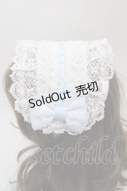画像2: BABY,THE STARS SHINE BRIGHT / シェリルレーシィヘッドドレス  サックスＸ白 I-25-09-02-115-BA-AC-HD-ZI