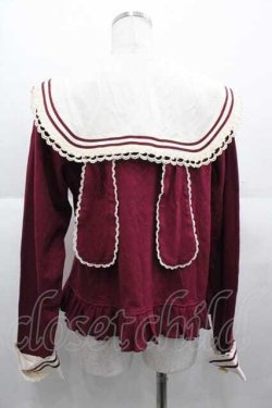 画像2: Lovely MAXICIMAM / ラブリーうさちゃんのスウィートワンダーランドセーラーカットソー  ボルドー I-25-09-02-016-LO-TO-HD-ZI