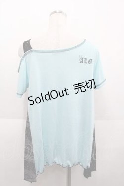 画像2: ALGONQUINS / スカル安ピンハートpt切替オフショルトップス  サックス I-25-09-02-021-AL-TO-HD-ZI