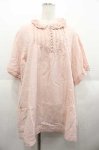 画像1: PINK HOUSE / レースフリル襟チュニックブラウス  ピンク I-25-09-02-041-LO-BL-HD-ZT210 (1)