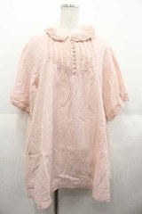 PINK HOUSE / レースフリル襟チュニックブラウス  ピンク I-25-09-02-041-LO-BL-HD-ZI