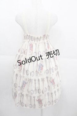 画像2: Emily Temple cute / スプーン&フォークハイウエストノースリーブワンピース  オフシロ I-25-09-11-049-ET-OP-HD-ZI