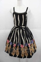 Emily Temple cute / パール＆プードルノースリーブワンピース  ブラック I-25-09-11-052-ET-OP-HD-ZI