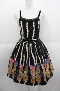 Emily Temple cute / パール＆プードルノースリーブワンピース  ブラック I-25-09-11-052-ET-OP-HD-ZI