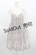 Emily Temple cute / トゥーシューズフリル付ノースリーブワンピース  グレー I-25-09-11-054-ET-OP-HD-ZI