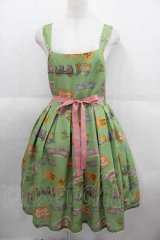 Emily Temple cute / CIRCLEノースリーブワンピース  グリーン I-25-09-11-057-ET-OP-HD-ZI