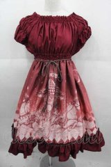 Enchantlic Enchantilly / Phantom Night Babydollワンピース  エンジ I-25-09-11-060-LO-OP-HD-ZI