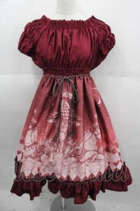 Enchantlic Enchantilly / Phantom Night Babydollワンピース  エンジ I-25-09-11-060-LO-OP-HD-ZI