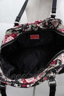 画像3: BABY,THE STARS SHINE BRIGHT / シュガーブーケ柄ボストン型BAG  黒 I-25-09-11-064-BA-BG-HD-ZI