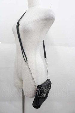 画像2: Jamie エーエヌケー / ハトメ合皮ポシェット  黒Ｘシルバー I-25-09-11-065-LO-BG-HD-ZI