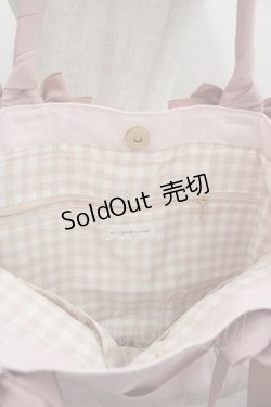画像3: m petit by misako / ラビットベアプリントトートバッグ  ピンク I-25-09-11-067-LO-BG-HD-ZI