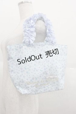 画像1: Maison de FLEUR / シナモロールフリルハンドルトートバッグ  サックス I-25-09-11-075-LO-BG-HD-ZI