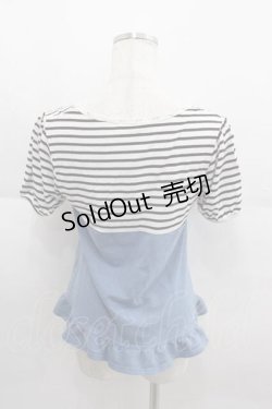 画像2: axes femme / ビスチェ重ね着風トップス M ネイビー×サックス I-25-09-11-009-AX-TO-HD-ZI