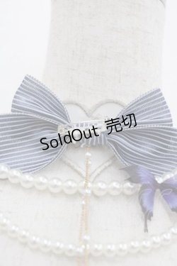 画像5: LeMiroie / リボンブローチ&パールネックレスセット  青Ｘ白 I-25-09-11-079-LO-AC-HD-ZI