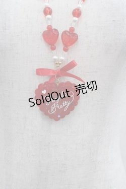 画像1: Angelic Pretty / DotスカラップHeartネックレス  赤 I-25-09-11-080-AP-AC-HD-ZI