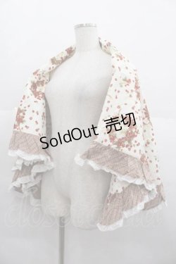 画像1: PINK HOUSE / いちごリースptフリル大判スカーフ  アイボリー I-25-09-11-081-LO-ZA-HD-ZI