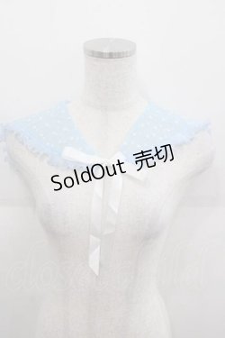 画像1: Nile Perch / スターチュールセーラー付け襟  サックス I-25-09-11-083-LO-ZA-HD-ZI