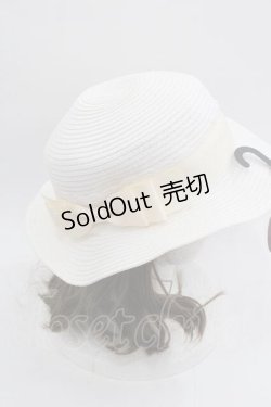 画像2: m petit by misako / AMブレードカンカン帽  シロ I-25-09-11-084-LO-AC-HD-ZI