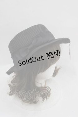 画像1: m petit by misako / AMブレードカンカン帽  黒 I-25-09-11-085-LO-AC-HD-ZI