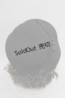 画像2: m petit by misako / AMブレードカンカン帽  黒 I-25-09-11-085-LO-AC-HD-ZI