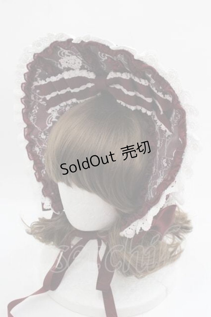 画像1: BABY,THE STARS SHINE BRIGHT / Ribbon Couture Paletteボンネット  ワイン I-25-09-11-093-BA-ZA-HD-ZI (1)