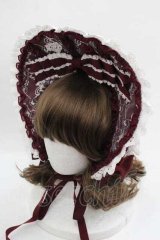 BABY,THE STARS SHINE BRIGHT / Ribbon Couture Paletteボンネット  ワイン I-25-09-11-093-BA-ZA-HD-ZI