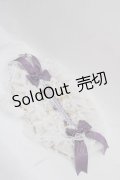 LOLITAその他(お買取対象外) / フラワーリボン麦わらヘッドドレス  白Ｘ紫 I-25-09-11-096-LO-AC-HD-ZI