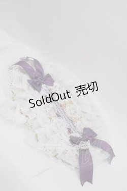 画像1: LOLITAその他(お買取対象外) / フラワーリボン麦わらヘッドドレス  白X紫 I-25-09-11-096-LO-AC-HD-ZI