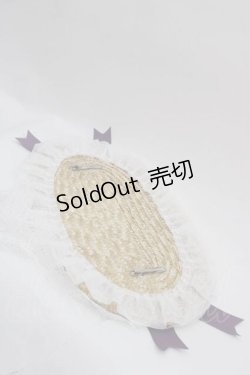 画像2: LOLITAその他(お買取対象外) / フラワーリボン麦わらヘッドドレス  白X紫 I-25-09-11-096-LO-AC-HD-ZI