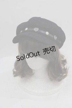 画像1: Rojita / ビジュベルト付きレースキャスケット  黒 I-25-09-11-097-LO-AC-HD-ZI