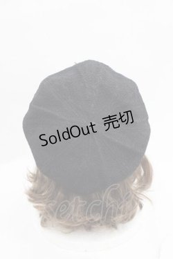 画像2: Rojita / ビジュベルト付きレースキャスケット  黒 I-25-09-11-097-LO-AC-HD-ZI