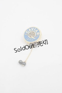 画像1: Q-pot. / キャビア50g ブローチ  ゴールドＸ青 I-25-09-11-103-QP-AC-HD-ZI