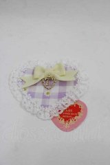 BABY,THE STARS SHINE BRIGHT / Bee My Sweet Honey柄ハートクリップ  ラベンダー I-25-09-11-104-BA-AC-HD-ZI