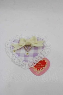 画像1: BABY,THE STARS SHINE BRIGHT / Bee My Sweet Honey柄ハートクリップ  ラベンダー I-25-09-11-104-BA-AC-HD-ZI