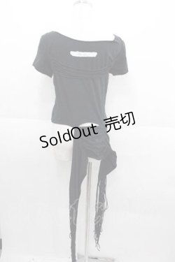 画像2: alice auaa / フリンジ変形ロングC/S 1 黒 I-25-09-11-012-AA-TO-HD-ZI