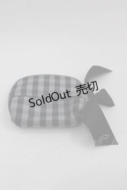 画像2: Maison de FLEUR / ギンガムチェッククロミポーチ  黒 I-25-09-11-107-LO-ZA-HD-ZI