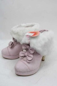 BABY,THE STARS SHINE BRIGHT / BABYねこ足ファーブーティー M ピンクＸ白 I-25-09-11-124-BA-SH-HD-ZS