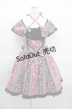 画像1: Angelic Pretty / スウィートリボンストロベリーワンピース  黒 I-25-09-11-015-AP-OP-HD-ZI