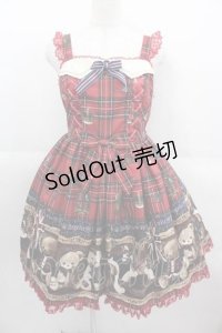 Angelic Pretty / British Bearジャンパースカートセット ジャンパースカート単品  赤 I-25-09-11-016-AP-OP-HD-ZI