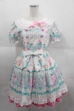 画像1: BABY,THE STARS SHINE BRIGHT / Sweetheart Parfaiteria柄ワンピース  サックス I-25-09-11-022-BA-OP-HD-ZI (1)