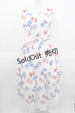 画像1: Jane Marple / Anniversary ribbonsスクエアドレス  白 I-25-09-11-026-JM-OP-HD-ZI