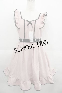 画像1: DearMyLove / ダブルハートジャンスカワンピース L ピンクX黒 I-25-09-11-028-EL-OP-HD-ZI