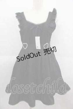 画像1: DearMyLove / ダブルハートジャンスカワンピース L 黒 I-25-09-11-029-EL-OP-HD-ZI